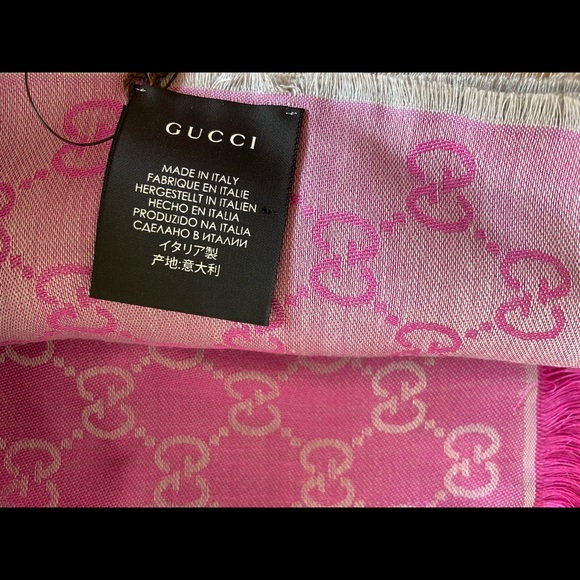 Brand-new Gucci double GG silk wool shawl Scarves - Picture 4 of 5